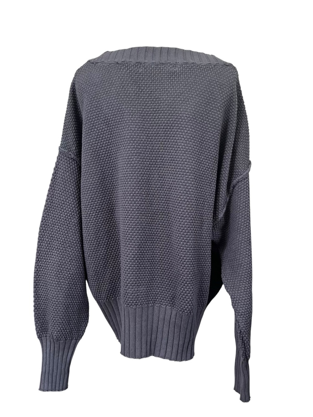 Free People FP Beach Hailee Waffle Knit Cardigan Gray NWT Size S - Picture 11 of 12